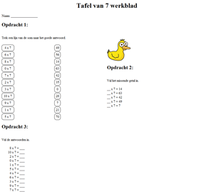 7 times table