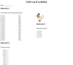 8 times table